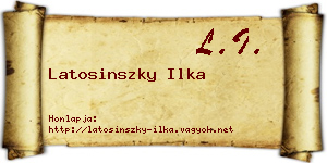 Latosinszky Ilka névjegykártya